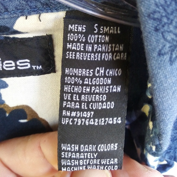 No Boundaries Print Shirt Stork Blue Small - Picture 7 of 7